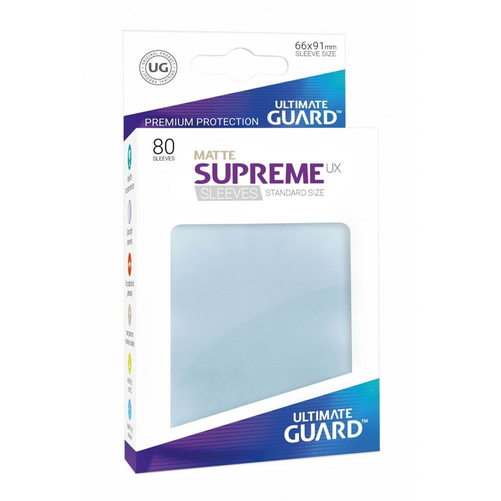 Image for Double Matte Sleeve - Supreme UX Sleeves Clear (80-Pack) - Card Sleeves