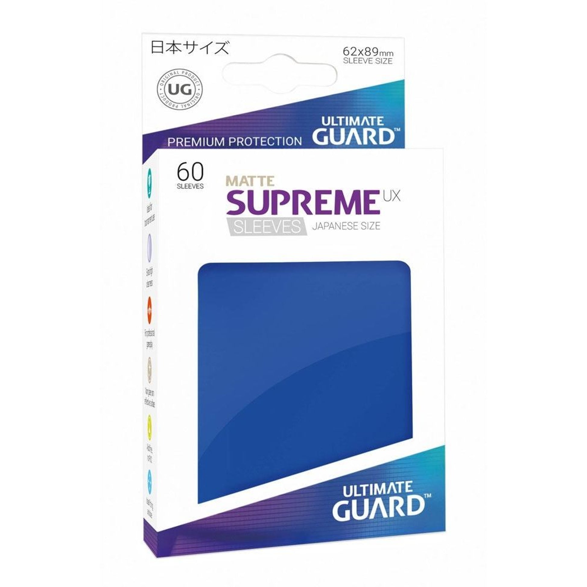 Image for Double Matte Sleeve - Supreme UX Sleeves Japanese Blue (60-Pack) - Card Sleeves