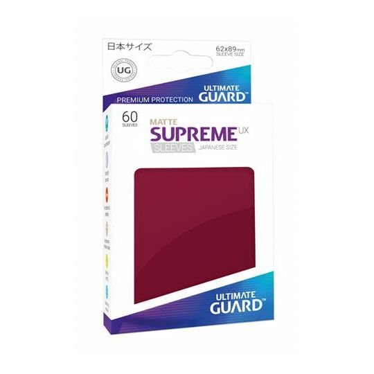 Image for Double Matte Sleeve - Supreme UX Sleeves Japanese Burgundy (60-Pack) - Card Sleeves