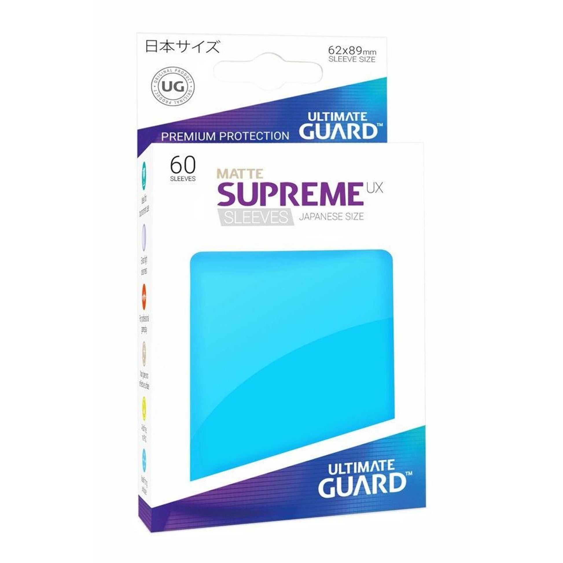 Image for Double Matte Sleeve - Supreme UX Sleeves Japanese Light Blue (60-Pack) - Card Sleeves