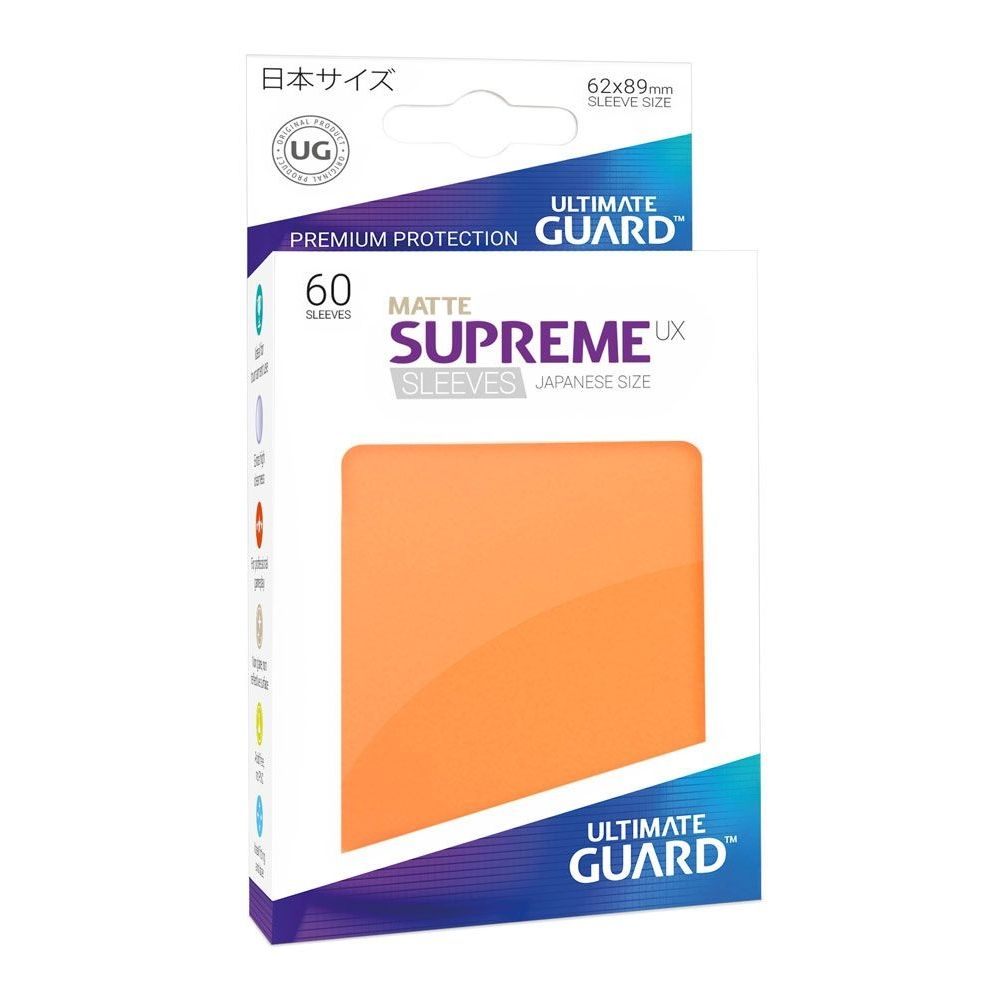Image for Double Matte Sleeve - Supreme UX Sleeves Japanese Orange (60-Pack) - Card Sleeves