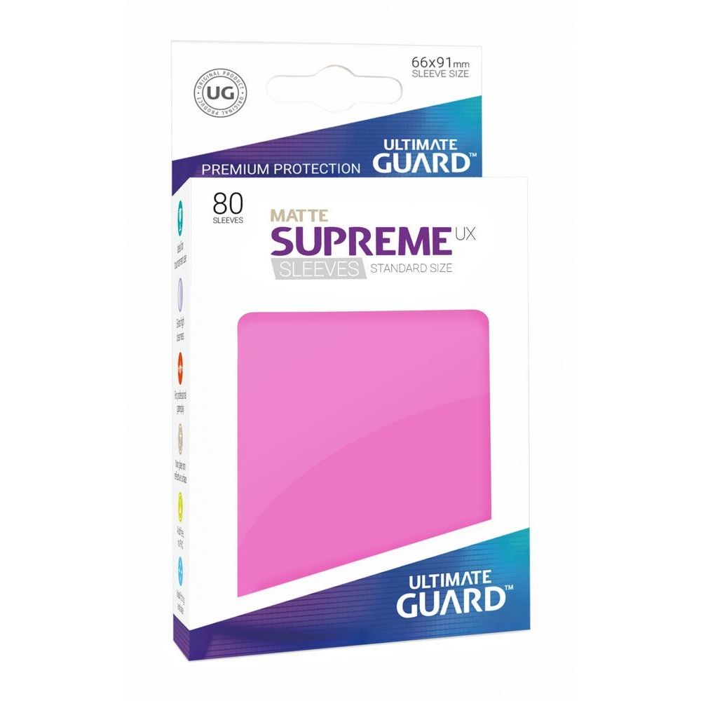 Image for Double Matte Sleeve - Supreme UX Sleeves Pink (80-Pack) - Card Sleeves