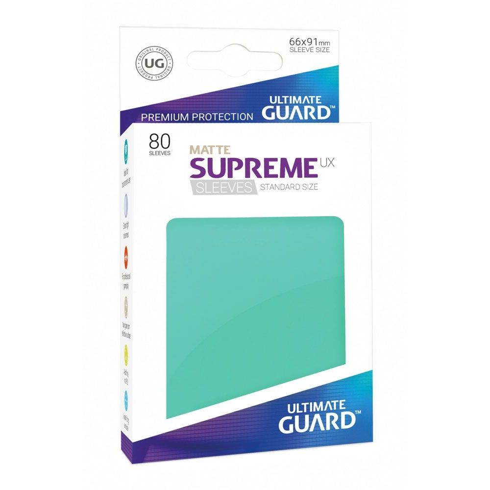 Image for Double Matte Sleeve - Supreme UX Sleeves Turquoise (80-Pack) - Card Sleeves