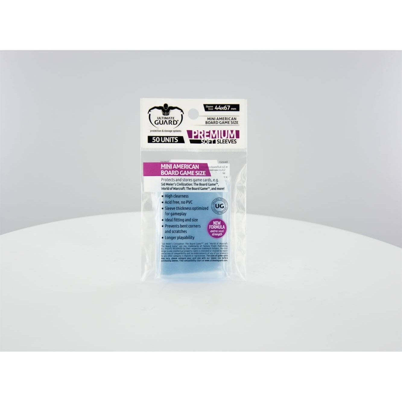 Image for Gloss Sleeve - Premium Soft Sleeves for Board Game Cards Mini-American (50-Pack) - Card Sleeves