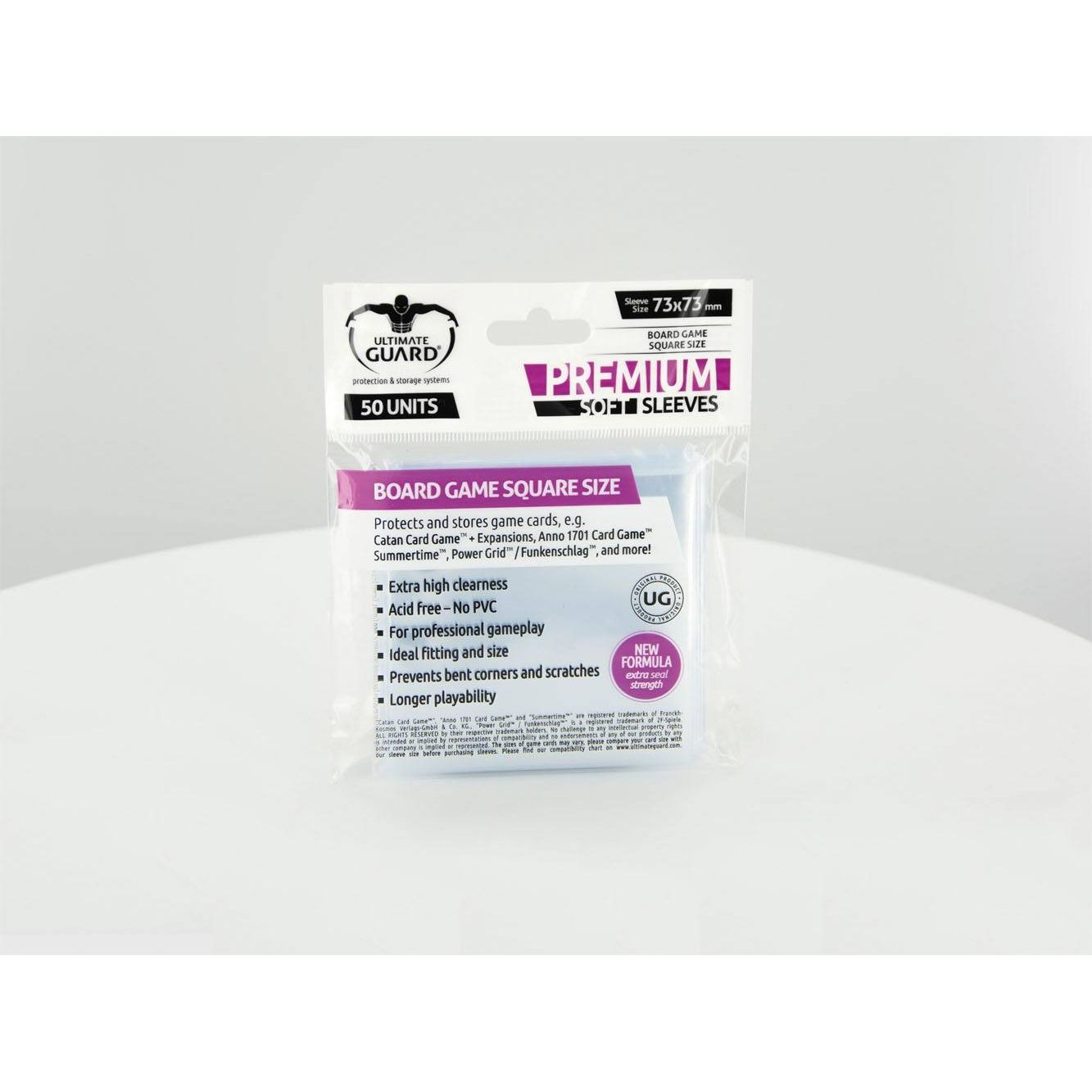 Image for Gloss Sleeve - Premium Soft Sleeves for Board Game Cards Square (50-Pack) - Card Sleeves