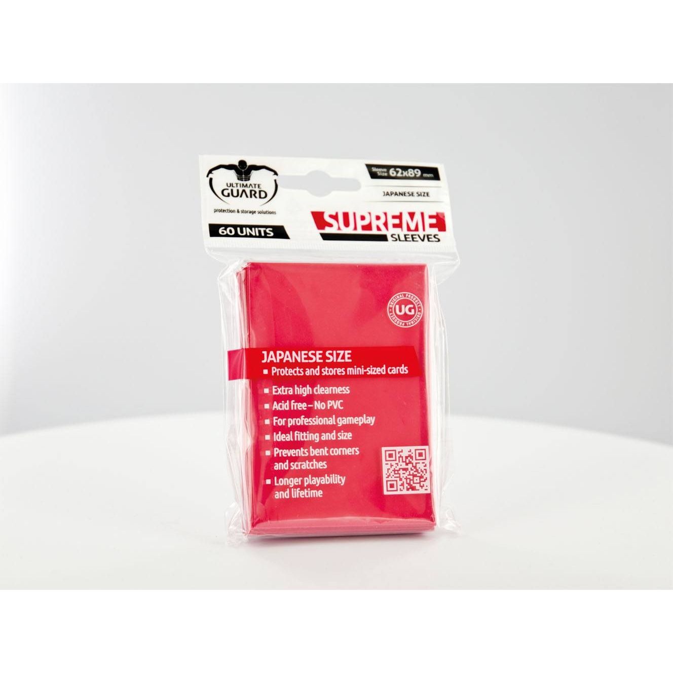 Image for Gloss Sleeve - Supreme Sleeves Japanese Red (60-Pack) - Card Sleeves