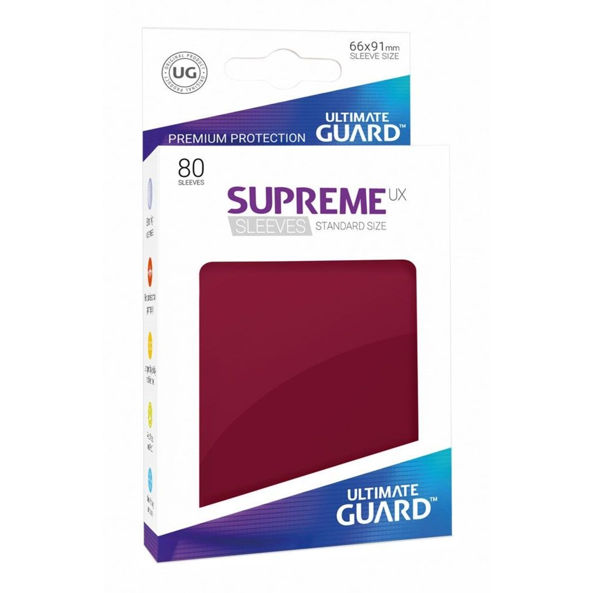 Image for Gloss Sleeve - Supreme UX Sleeves Burgundy (80-Pack) - Card Sleeves