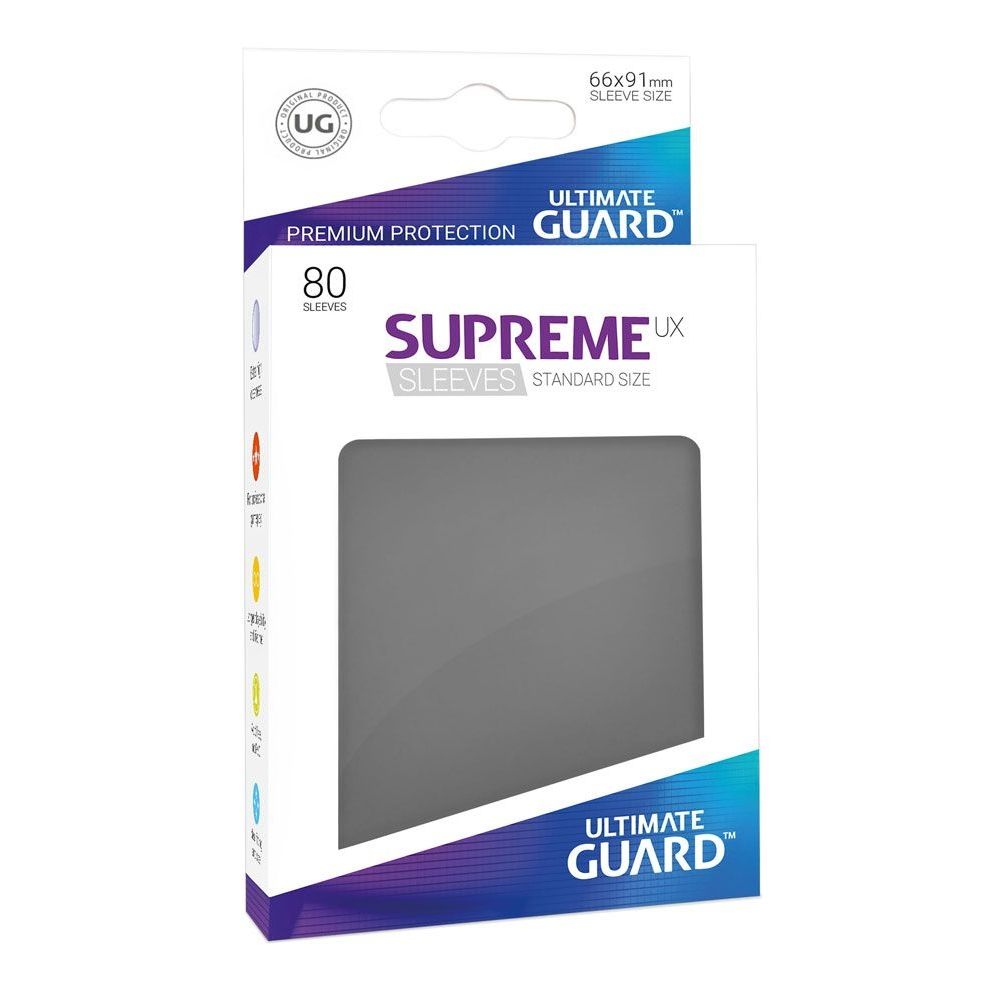 Image for Gloss Sleeve - Supreme UX Sleeves Dark Grey (80-Pack) - Card Sleeves