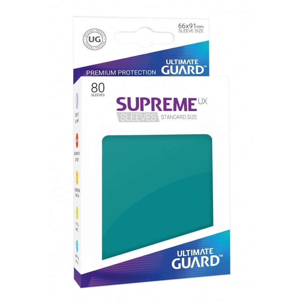 Image for Gloss Sleeve - Supreme UX Sleeves Petrol Blue (80-Pack) - Card Sleeves