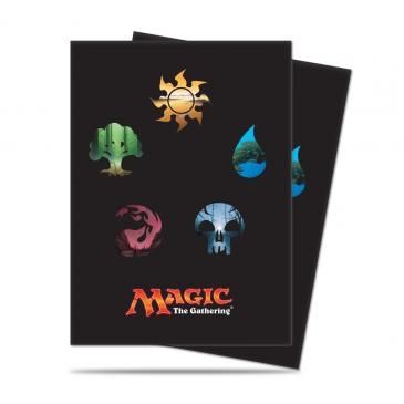Image for Mana 5 Symbols Deck Protector Sleeves for Magic: The Gathering (80-Pack) - Card Sleeves