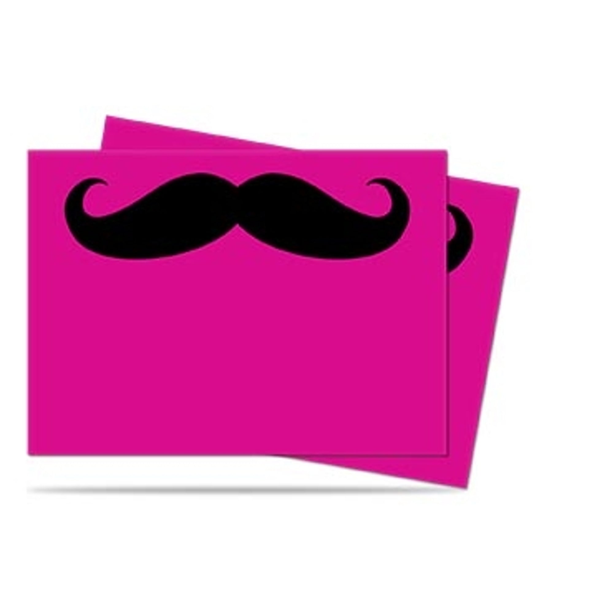 Image for Mustachio Pink Standard Deck Protectors (50-Pack) - Card Sleeves