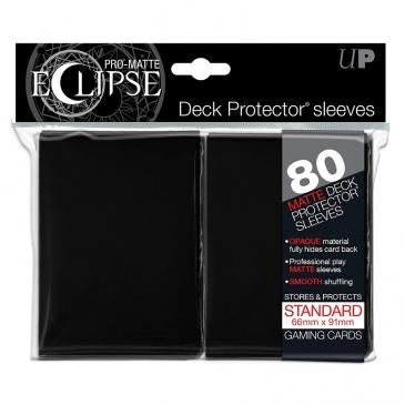 Image for PRO-Matte Eclipse Standard Deck Protector Sleeves - Black (80-Pack) - Card Sleeves