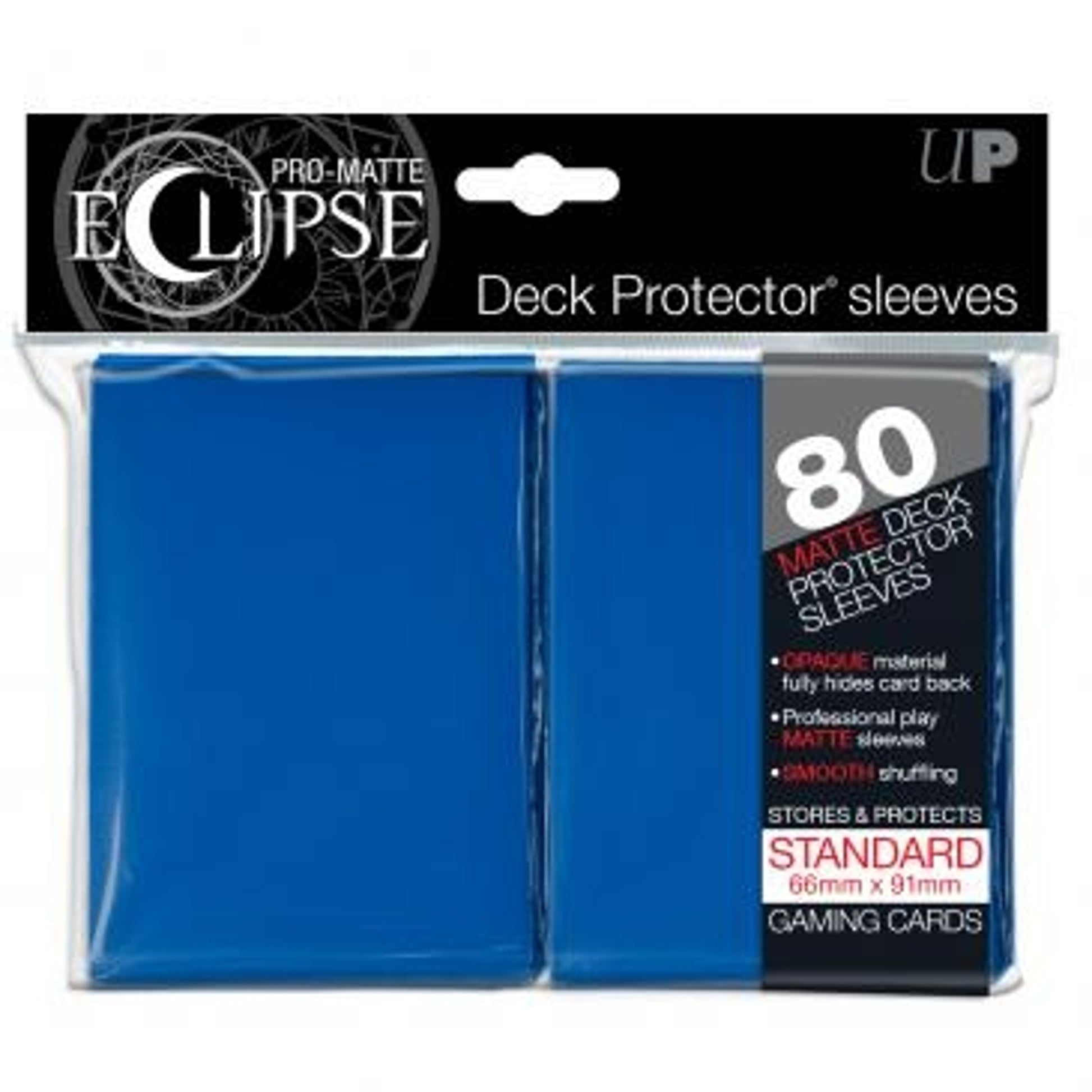 Image for PRO-Matte Eclipse Standard Deck Protector Sleeves - Blue (80-Pack) - Card Sleeves