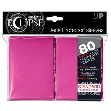 Image for PRO-Matte Eclipse Standard Deck Protector Sleeves - Pink (80-Pack) - Card Sleeves