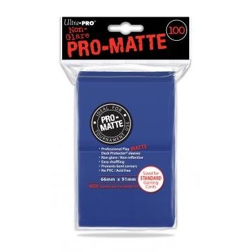 Image for Pro-Matte Standard Deck Protectors - Blue (100-Pack) - Card Sleeves