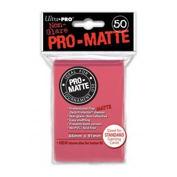 Image for Pro-Matte Standard Deck Protectors - Fuchsia (50-Pack) - Card Sleeves