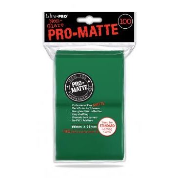 Image for PRO-Matte Standard Deck Protectors - Green (100-Pack) - Card Sleeves