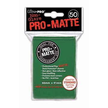 Image for Pro-Matte Standard Deck Protectors - Green (50-Pack) - Card Sleeves