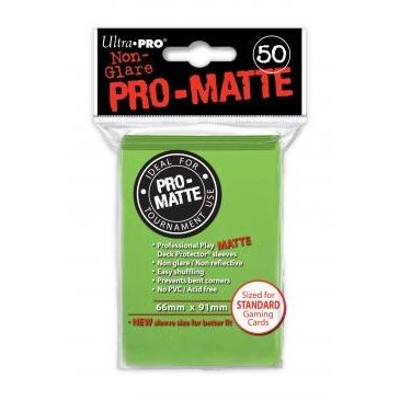 Image for Pro-Matte Standard Deck Protectors - Lime Green (50-Pack) - Card Sleeves