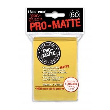 Image for Pro-Matte Standard Deck Protectors - Yellow (50-Pack) - Card Sleeves