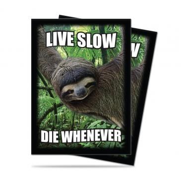 Image for Sloth: Live Slow, Die Whenever Standard Deck Protectors (50-Pack) - Card Sleeves