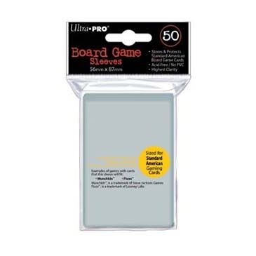 Image for Standard American Board Game Sleeves - 56mm X 87mm (50-Pack) - Card Sleeves