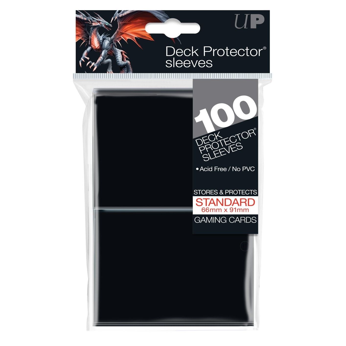 Image for Standard Deck Protectors - Black (100-Pack) - Card Sleeves