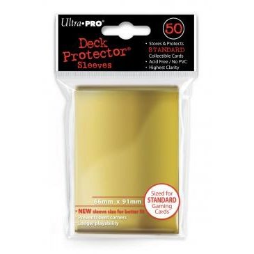 Image for Standard Deck Protectors - Gold (50-Pack) - Card Sleeves