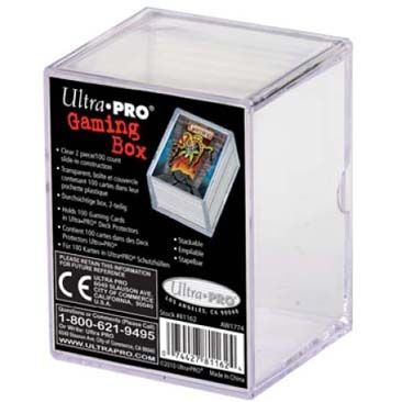 Image for 2-Piece 100 Count Slide Clear Card Gaming Box - Deck Boxes