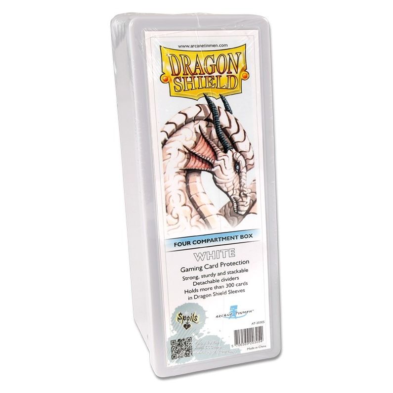 Image for Dragon Shield Storage Box with 4 compartments - White (Holds 200+) - Deck Boxes