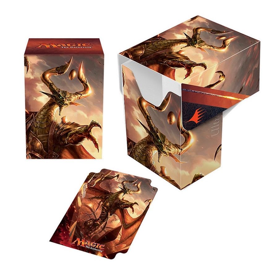 Image for Hour of Devastation Nicol Bolas, God-Pharoh Full-View Deck box for Magic (Holds 80) - Deck Boxes