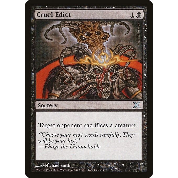 Image for Cruel Edict (133) (10E) - Magic: The Gathering
