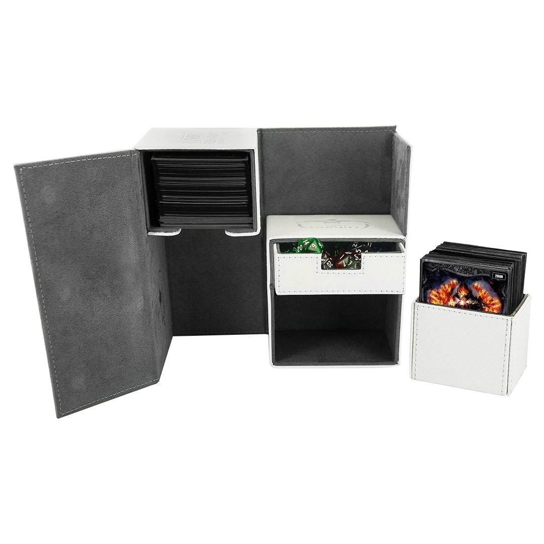 Image for Twin Flip 'n' Tray Deck Case - White (Classic) (Holds 160+) - Deck Boxes