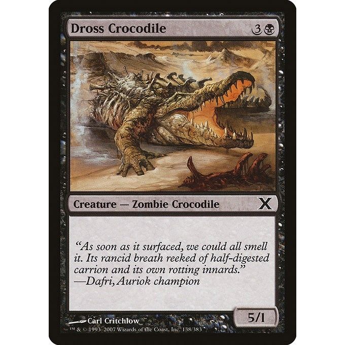 Image for Dross Crocodile (138) (10E) - Magic: The Gathering