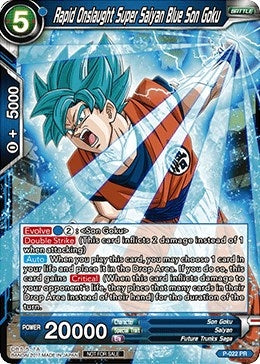 Image for Rapid Onslaught Super Saiyan Blue Son Goku (P-022) (PR) - Dragon Ball Super: Masters