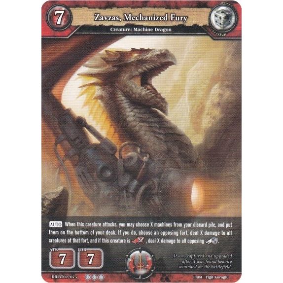 Image for Zavzas, Mechanized Fury (DB-BT02/075) (BP02) - Dragoborne