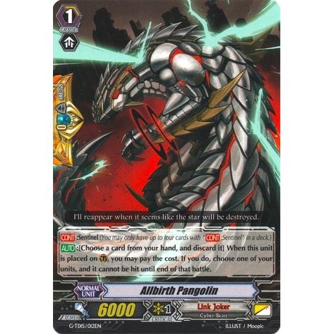 Image for Allbirth Pangolin (G-TD15/012EN) (G-TD15) - Cardfight Vanguard