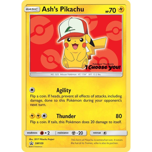 Image for Ash's Pikachu - SM109 (SM109) (SMP) - Pokemon