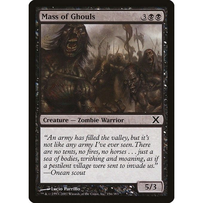 Image for Mass of Ghouls (156) (10E) - Magic: The Gathering