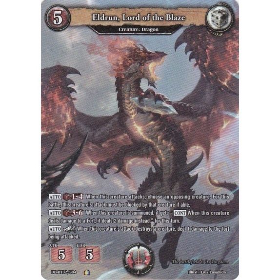 Image for Eldrun, Lord of the Blaze (Secret Rare) (DB-BT02/S04) (BP02) - Dragoborne