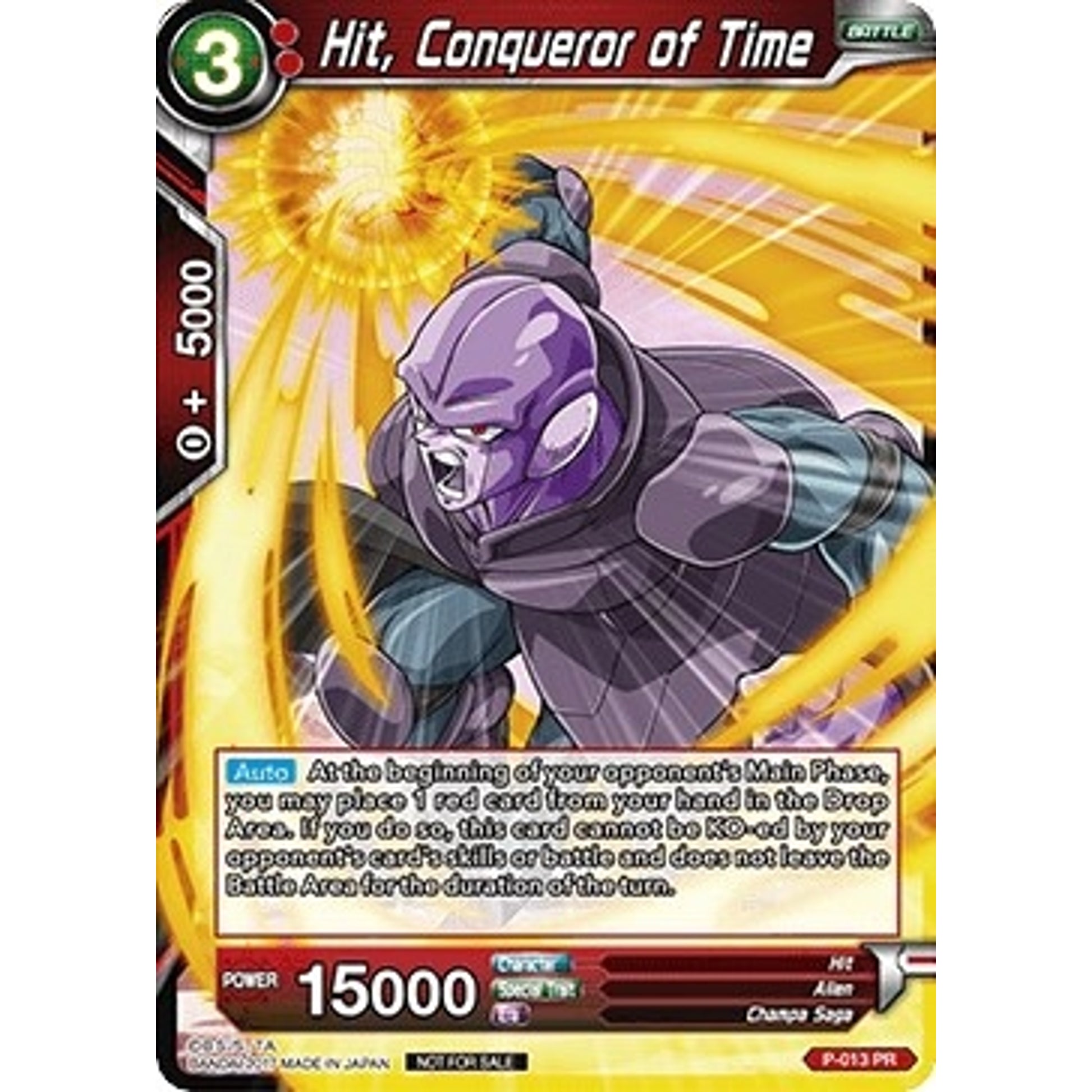 Image for Hit, Conqueror of Time (Non-Foil Version) (P-013) (PR) - Dragon Ball Super: Masters