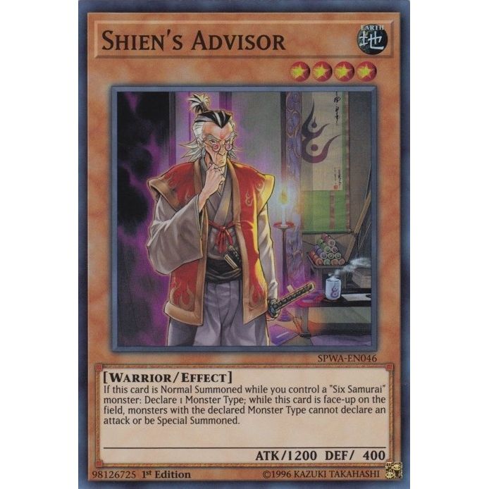 Image for Shien's Advisor (SPWA-EN046) (SPWA) - YuGiOh