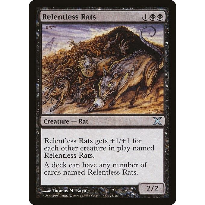Image for Relentless Rats (173) (10E) - Magic: The Gathering