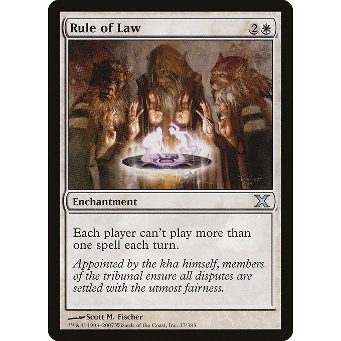 Image for Rule of Law (37) (10E) - Magic: The Gathering