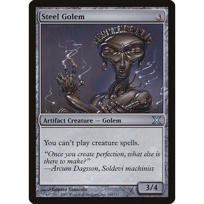 Image for Steel Golem (344) (10E) - Magic: The Gathering