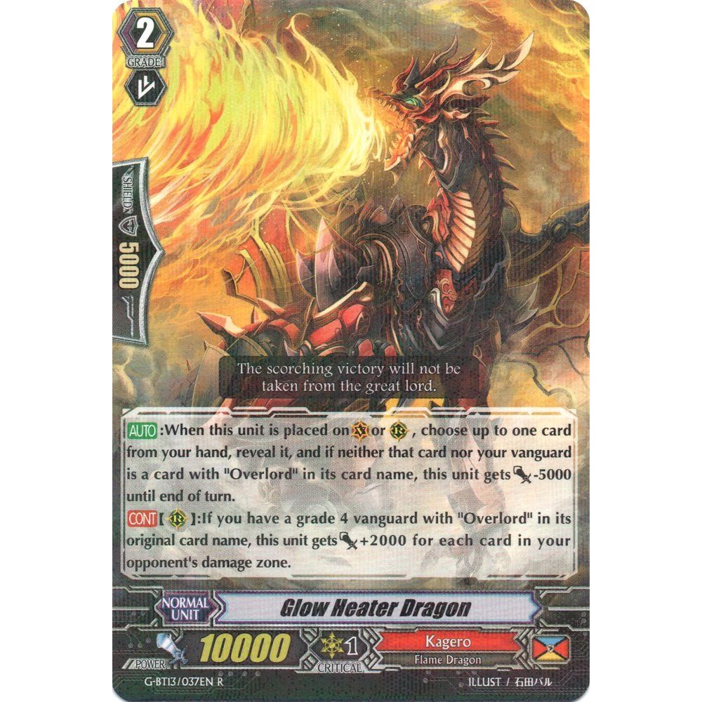 Image for Glow Heater Dragon (G-BT13/037EN) (G-BT13) - Cardfight Vanguard