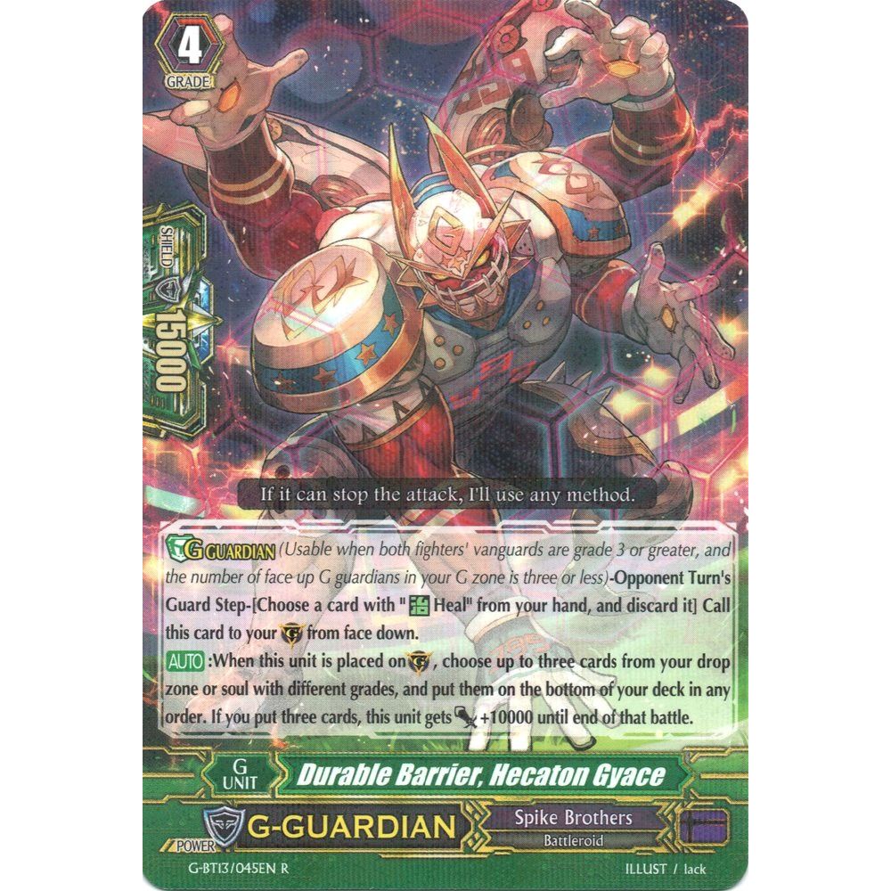 Image for Durable Barrier, Hecaton Gyace (G-BT13/045EN) (G-BT13) - Cardfight Vanguard