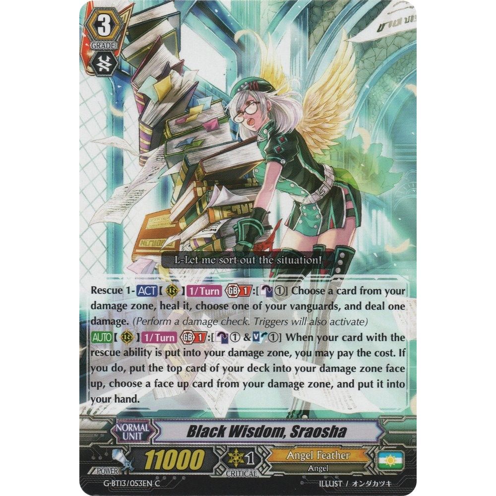 Image for Black Wisdom, Sraosha (G-BT13/053EN) (G-BT13) - Cardfight Vanguard