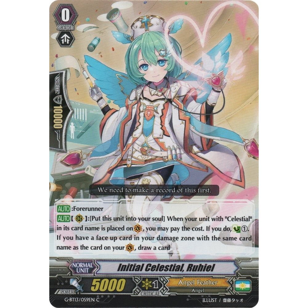 Image for Initial Celestial, Ruhiel (G-BT13/059EN) (G-BT13) - Cardfight Vanguard