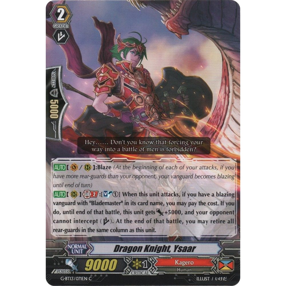 Image for Dragon Knight, Ysaar (G-BT13/071EN) (G-BT13) - Cardfight Vanguard